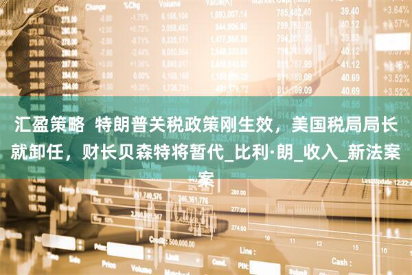 汇盈策略  特朗普关税政策刚生效，美国税局局长就卸任，财长贝森特将暂代_比利·朗_收入_新法案