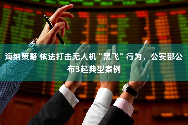 海纳策略 依法打击无人机“黑飞”行为，公安部公布3起典型案例